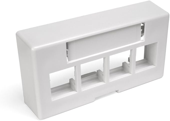 Leviton 4-Port QuickPort Extended Depth Modular Furniture Faceplate by Leviton