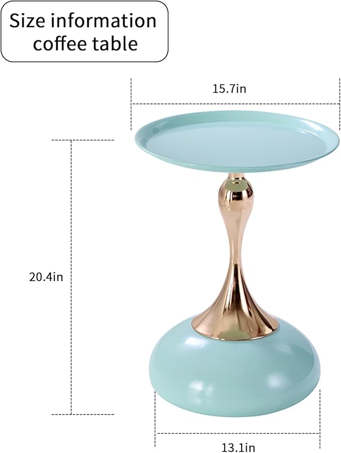 1-Pack Light Green Sleek Hourglass Side Table - Image 2