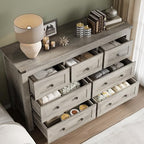 BORNOON 7-Drawer Dresser, Modern Wooden Storage Chest of Drawers, Dresser TV Stand, Wood Drawer Organizer with Metal Handles for Bedroom, Living Room, Hallway - Image 4