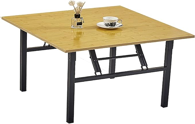 Japanese Floor Table, Folding Square Low Coffee Table by Unknown