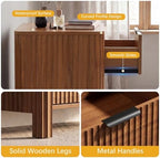 Wodeer 3 Drawer Dresser for Bedroom, 20" Wide Wood Storage Cabinet with Fluted Design, Modern Chest of Drawers for Living Room, Nursery Clothing Organizer with Metal Slides, Anti-Tipping - Image 6