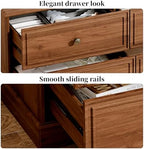 Chrangmay Modern Chest of Drawers with 6 Drawers,Deep Drawers,Clothes Organizer,Large Storage Cabinet for Living Room, Bedroom,Hallway,with Anti-Tipping Device, Brown - Image 6