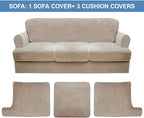 CUCRAF Cushion Sofa Cover 4 Piece Slipcovers, Soft Thick Velvet Couch Cover - Image 5