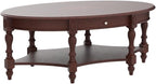 PADMA HOUSE Solid Wood Oval Coffee Table - Image 4