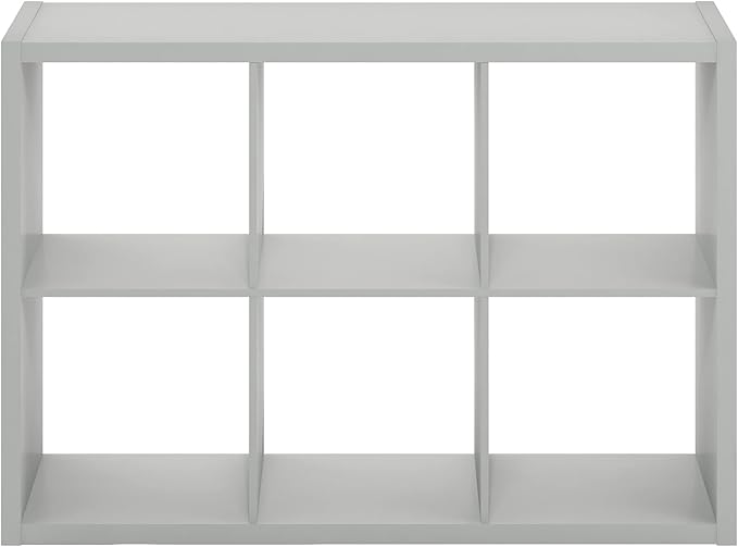 Furinno CUBICLE Book Shelf, 6-Cube Bookshelf, Extra Thick Frame Horizontally & - Image 12