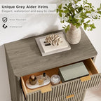 T4TREAM 48" Tall Fluted 5 Drawer Dresser for Bedroom, Grey Alder - Image 5