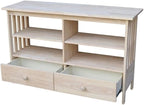 IC International Concepts, Mission Entertainment/TV Stand, Solid Real Wood - Image 5