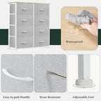 8-Drawer Dresser for Bedroom, Anti-Tip Tall Storage Organizer - Image 6