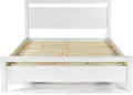 Grain Wood Furniture Loft Queen Size Solid Wood Bed, Brushed White by GrainWoodFurniture