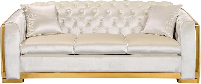 WinJoy 82.3 Inch Velvet Sofa Set - Image 9