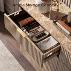 Fluted 8 Drawer Dresser for Bedroom, 54"W Wooden Dressers & Chest of Drawer - Image 5