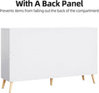 8-Cube Storage Organizer with Doors & 5 Solid Wood Legs, Mid-Century Modern - Image 8