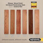 Minwax 222204444 Wood Finish, Sedona Red, 1/2 Pint - Image 2
