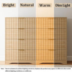 Fluted 8 Drawers Dresser for Bedroom, 55" Wide Wood Dressers, Natural Oak - Image 5