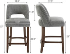 VKNOW Bar Stools Set of 2, Modern Counter Stools - Image 2