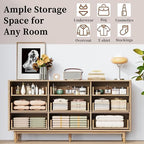 Bifins 60" Wide Fluted Dresser for Bedroom with 9 Drawers - Image 5