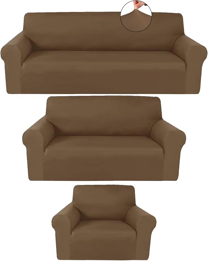 Peryiter 3 Pcs Couch and Loveseat Covers Set Sofa Cover by Peryiter