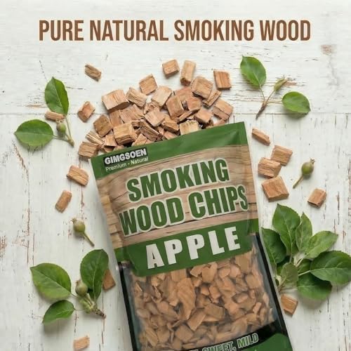 Apple Wood Smoking Chips 2 lb – Natural Fruit Wood Chips for Smoker & Grill, Mild Sweet Smoke Flavor for Chicken, Pork & Fish, Clean Burning, No Chemicals - Image 2