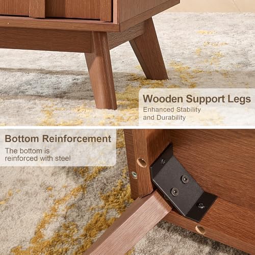 Oak&Sparrow Mid Century Dresser for Bedroom, 9 Drawer Dresser with Arched Front, 63'' Wide Chest of Drawers Wood Storage Organizer for Living Room - Image 6