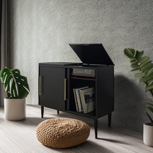 Crosley Furniture Everett Media Console and Record Player Stand - Image 5