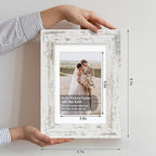 Hongkee 5x7 Picture Frame Set of 4, Made of Real Glass and Multicolour Wooden Frame, 5 by 7 Photo for Wall or Tabletop - Display Picture 4x6 with Mat or 5x7 Without Mat - Image 2