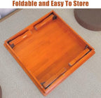 Korean Style Folding Solid Wood Low Table - Image 3
