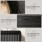 LYNSOM Black Fluted 7 Drawer Dresser for Bedroom, Curved Edge, 50" Wide - Image 6