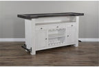 Pemberly Row Set of 3 White/Brown Wood Bar Unit and 2 Swivel Barstool - Image 8
