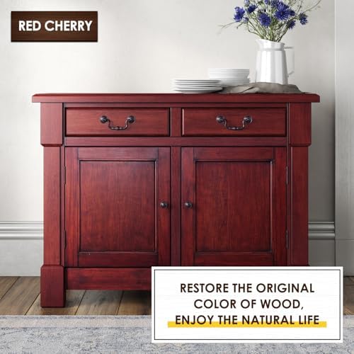 DWIL Water Based Wood Stain - Multiple Finishes, Fast Drying, Indoor and Outdoor Furniture, Wood Paneling, Cabinets and More, Low Odor ＆ Non-Toxic (8.5oz Red Cherry) - Image 3