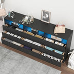 Gyfimoie 63" Black 9-Drawer Dresser for Bedroom w/Power Outlet, LED Light - Image 6