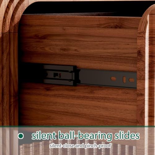 Ieejdn 55.12" Modern Chest of Drawer, 8 Deep Drawers,Clothes Organizer,Large Storage Cabinet for Living Room, Bedroom,Dresser TV Stand, Wood Drawer Organizer for Living Room, Hallway, Walnut - Image 7