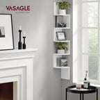 VASAGLE Corner Shelf Wall Mount, 5-Tier Floating Corner Bookshelf - Image 2