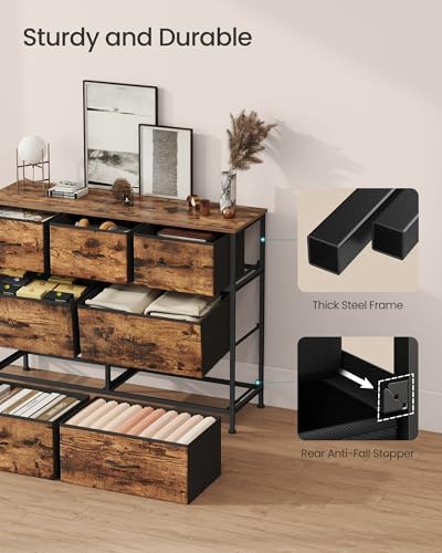SONGMICS Dresser for Bedroom, Wide Dresser with 7 Fabric Drawers - Image 6