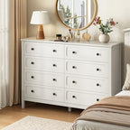 CARPETNAL 55" White Dresser for Bedroom with 8 Drawer & Deep Drawers - Image 3