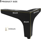 AODIOU Furniture Legs Metal Feet: Cabinet Legs 4 Inch Triangle Feet Replacement - Image 2