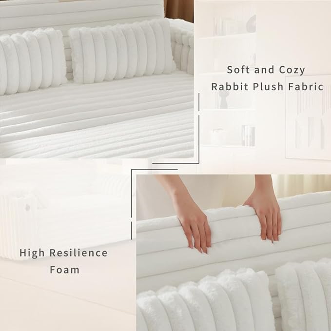 hansones 68" Corduroy Convertible Sofa Bed - Image 4