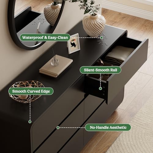 Lulive Dressers and Nightstands Set 3-Piece, Black - Image 6