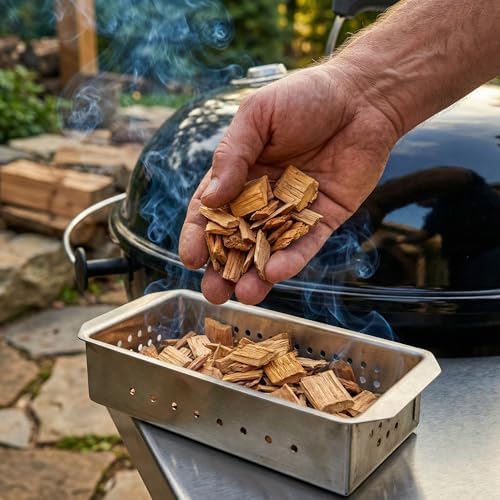 Hickory Smoking Wood Chips 2 lb – Premium Natural Smoker Chips for BBQ Grill & Smoker, Bold Rich Smoke Flavor for Ribs, Bacon & Steak, No Additives - Image 4