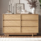 6 Drawer Oak Dresser for Bedroom, 47" Wide Mid Century Modern Dresser - Image 5