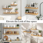 30" Natural Oak Color Floating Shelves 12inch Deep Shelf, Set of 2 - Image 7
