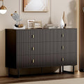 Chrangmay Modern Chest of Drawers with 6 Drawers,Deep Drawers,Clothes Organizer,Large Storage Cabinet for Living Room, Bedroom,Hallway,with Anti-Tipping Device,Dark by Chrangmay