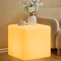 20-in LED Cube Chair, Dimmable RGB Color Changing Light Cubes w/Remote by BALMOST