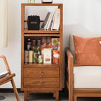 Rustic Side Table Chinese Style Wooden Sofa Side Table TV Cabinet Living Room - Image 4