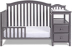 Pemberly Row 4-in-1 Convertible Crib and Changer, Sustainable Gray Pine Wood - Image 6