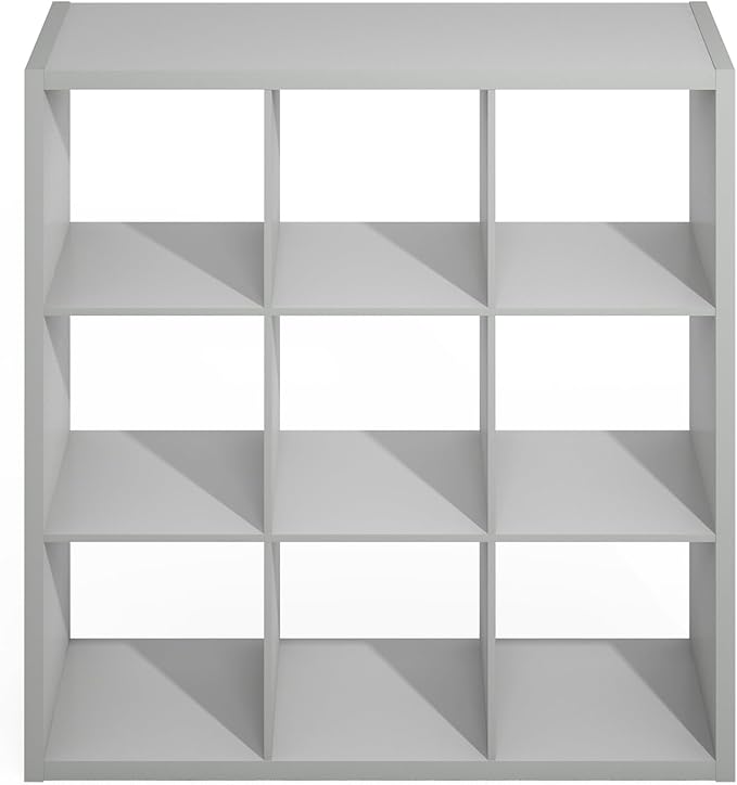 Furinno Simple Cube Storage Organizer, 9-Cube Display Shelf, Open Back Shelving - Image 7