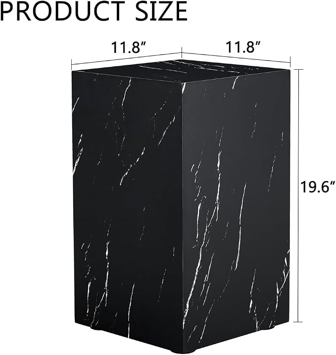 End Table, Side Table Living Room Table, Faux Marble Sofa Couch Bedside - Image 2