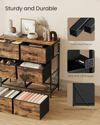 SONGMICS Dresser for Bedroom, Tall Dresser with 6 Fabric Drawers - Image 6