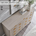 T4TREAM 54" Wide Fluted 9 Drawer Dresser for Bedroom, White Alder - Image 4
