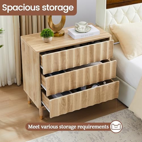 Bifins 31.5" Wide Fluted 3 Drawer Dresser - Image 5