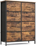 SONGMICS Dresser for Bedroom, Tall Dresser with 8 Fabric Drawers by SONGMICSbySONGMICSHOME